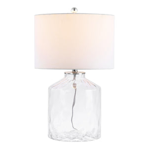 Julen Table Lamp - Elegant Clear Glass Design with Silver Accents - Perfect for Any Room Décor!
