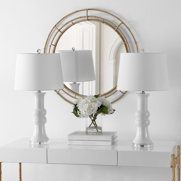 Lamber Table Lamp Set of 2 - Elegant Hourglass Design with Acrylic Base for Modern Home Décor
