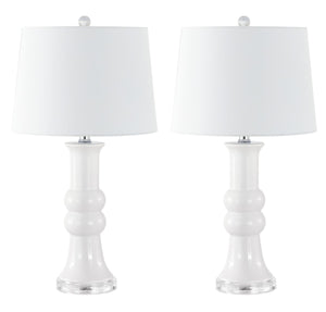 Lamber Table Lamp Set of 2 - Elegant Hourglass Design with Acrylic Base for Modern Home Décor