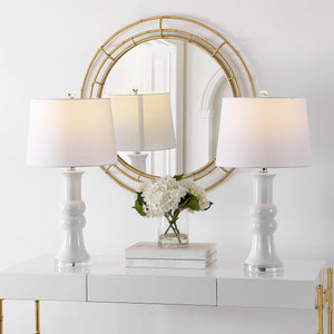 Lamber Table Lamp Set of 2 - Elegant Hourglass Design with Acrylic Base for Modern Home Décor
