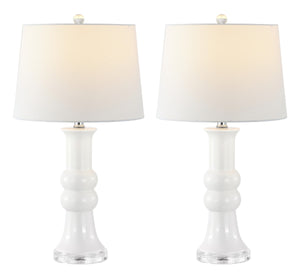 Lamber Table Lamp Set of 2 - Elegant Hourglass Design with Acrylic Base for Modern Home Décor