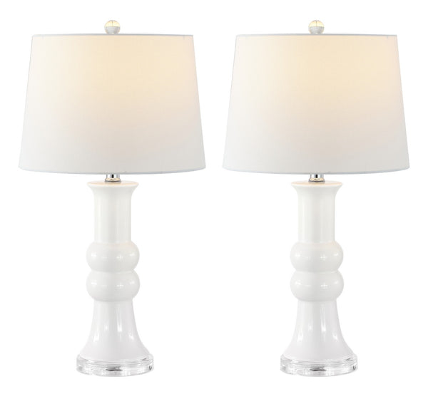 Lamber Table Lamp Set of 2 - Elegant Hourglass Design with Acrylic Base for Modern Home Décor