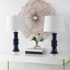 Lamber Table Lamp Set of 2 - Elegant Hourglass Design with Acrylic Base for Modern Home Décor