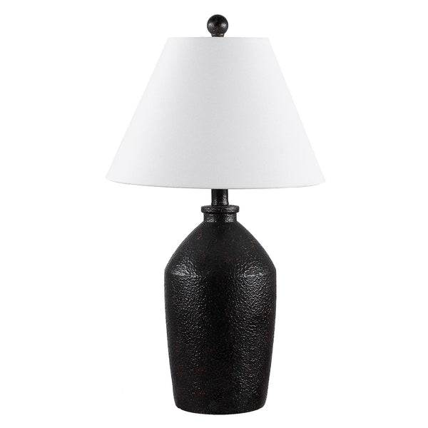Selna Table Lamp - Ancient Pottery Inspired Design with White Empire Shade for Cozy Elegance
