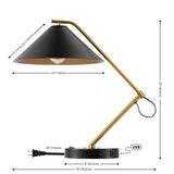 Safavieh Moseby, 21 Inch, Black/Brass, Iron Table Lamp W/ Usb Port Black / Brass Metal TBL4459A-U