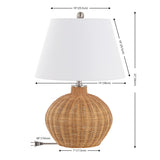 Safavieh Juana, 22 Inch, Natural, Rattan Table Lamp Natural Rattan TBL4468A