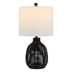 Safavieh Oroya, 23 Inch, Black, Rattan Table Lamp TBL4473B