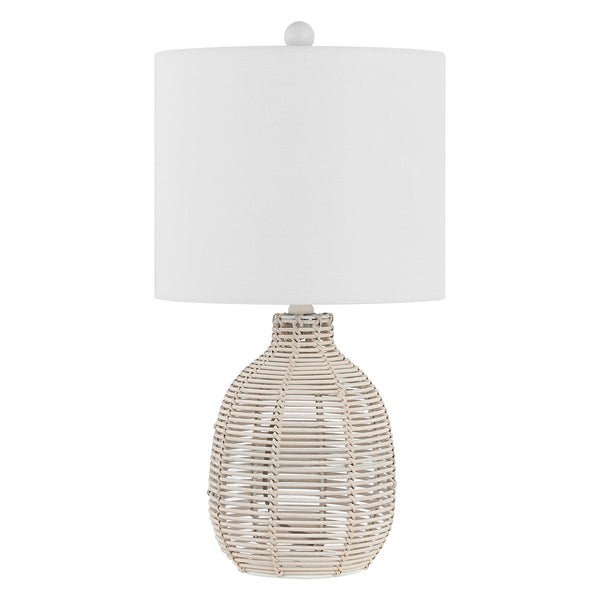 Safavieh Oroya, 23 Inch, White, Rattan Table Lamp TBL4473C