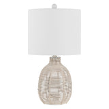 Safavieh Oroya, 23 Inch, White, Rattan Table Lamp TBL4473C