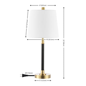 Safavieh Vitale 22 Inch Table Lamp Black And Brass Gold Iron TBL4475A