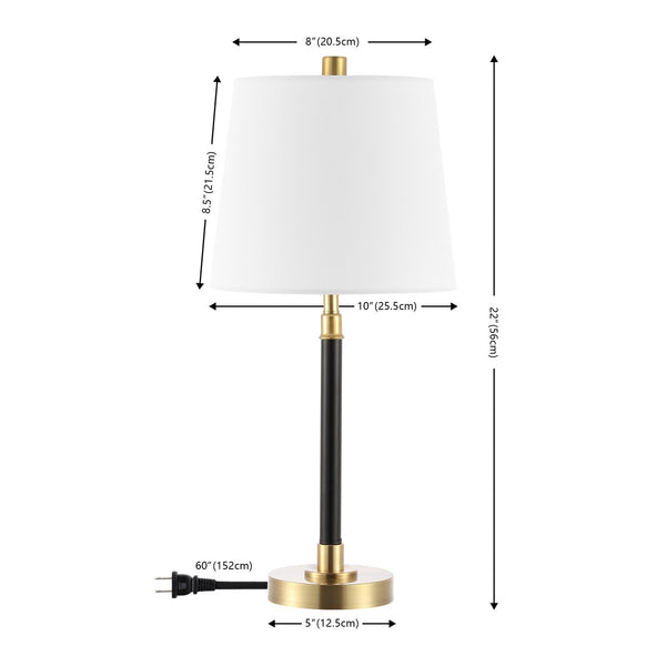 Safavieh Vitale 22 Inch Table Lamp Black And Brass Gold Iron TBL4475A