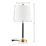 Safavieh Vitale 22 Inch Table Lamp Black And Brass Gold Iron TBL4475A