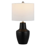 Voetta, 23 Inch, Black, Ceramic Table Lamp