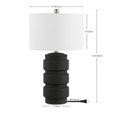 Safavieh Sero, 24.5 Inch, Black, Ceramic Table Lamp TBL4478A