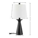 Safavieh Raye 20 Inch Table Lamp Black Polyresin TBL4485A