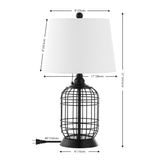 Safavieh Pryce 20 Inch Table Lamp Black Iron  TBL4490A