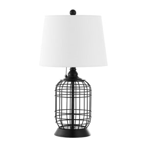 Safavieh Pryce 20 Inch Table Lamp Black Iron  TBL4490A