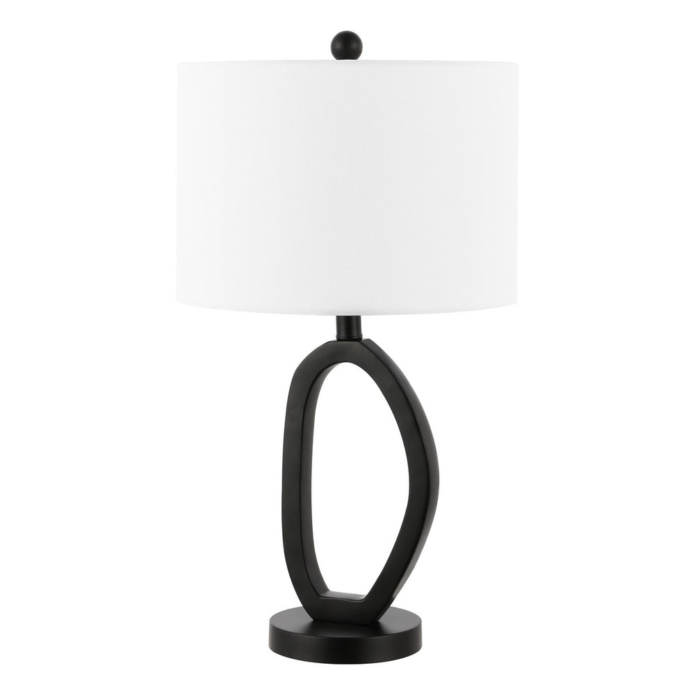 Safavieh Verne, 24 Inch, Black, Resin/Iron Table Lamp Black Resin TBL4497A
