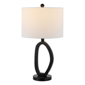 Safavieh Verne, 24 Inch, Black, Resin/Iron Table Lamp Black Resin TBL4497A
