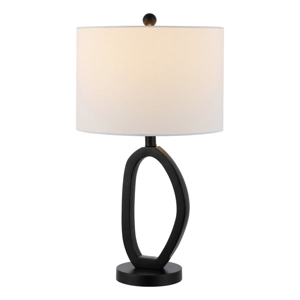 Safavieh Verne, 24 Inch, Black, Resin/Iron Table Lamp Black Resin TBL4497A