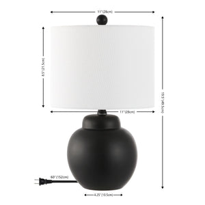 Safavieh Roux 19.5 Inch Table Lamp Black  Ceramic TBL4513A