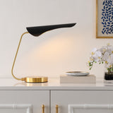 Safavieh Fynn, 16.5 Inch, Black/Brass, Iron Table Lamp Black / Brass Metal TBL4541A