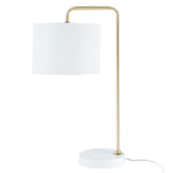 Safavieh Felton, 21 Inch, Gold/White, Steel Table Lamp W/ Usb Port​ Gold/White Steel TBL7009A