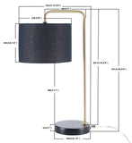 Safavieh Felton, 21 Inch, Gold/Black, Steel Table Lamp W/ Usb Port – Black Shade​ Gold/Black Ceramic TBL7009B