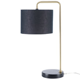 Safavieh Felton, 21 Inch, Gold/Black, Steel Table Lamp W/ Usb Port – Black Shade​ Gold/Black Ceramic TBL7009B