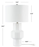 Safavieh Javert Table Lamp White Glass TBL7012A