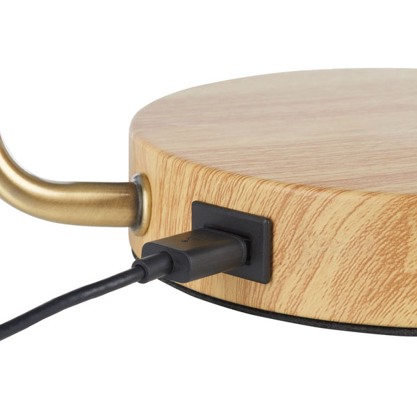 Safavieh Veda, 19 Inch, Gold/White, Steel Table Lamp W/ Usb Port Gold/White Steel TBL7018B