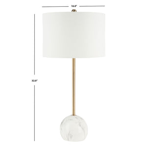 Safavieh Kyrene Table Lamp White Marble Steel TBL7022A