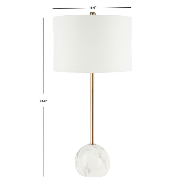 Safavieh Kyrene Table Lamp White Marble Steel TBL7022A