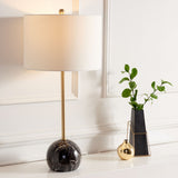 Safavieh Kyrene Table Lamp Black Marble Steel TBL7022B