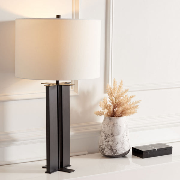 Safavieh Vanya Table Lamp Black Steel TBL7024B