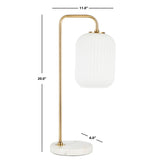 Safavieh Santina Table Lamp Gold/White Marble Steel TBL7025A