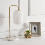 Safavieh Santina Table Lamp Gold/White Marble Steel TBL7025A