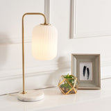 Safavieh Santina Table Lamp Gold/White Marble Steel TBL7025A