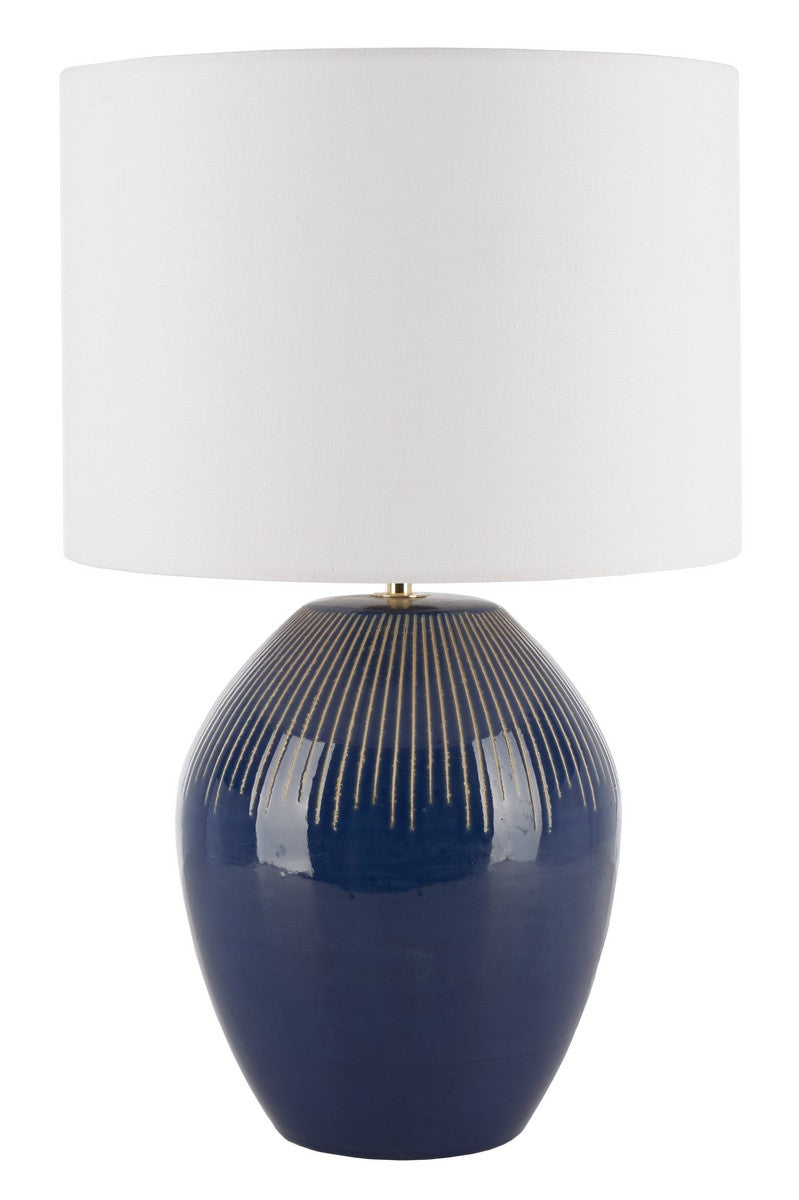 Safavieh Laredo Table Lamp Textured Blue Ceramic TBL9008A