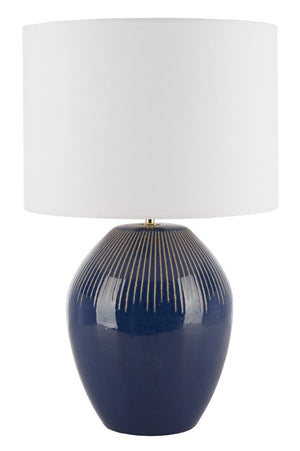 Safavieh Laredo Table Lamp Textured Blue Ceramic TBL9008A