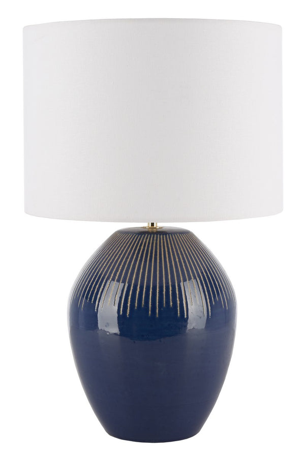 Safavieh Laredo Table Lamp Textured Blue Ceramic TBL9008A