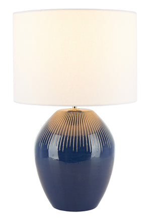 Safavieh Laredo Table Lamp Textured Blue Ceramic TBL9008A