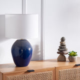 Safavieh Laredo Table Lamp Textured Blue Ceramic TBL9008A