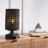 Safavieh Knowles, 16 Inch, Black, Water Hyacinth Table Lamp W/ Usb Port​ Black Water Hyacinth TBL9011C