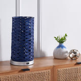 Safavieh Kirin, 15 Inch, Blue, Water Hyacinth Table Lamp W/ Usb Port​ Blue Water Hyacinth TBL9012A