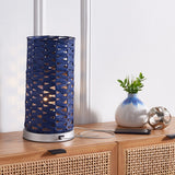 Safavieh Kirin, 15 Inch, Blue, Water Hyacinth Table Lamp W/ Usb Port​ Blue Water Hyacinth TBL9012A