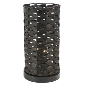 Safavieh Kirin, 15 Inch, Black, Water Hyacinth Table Lamp W/ Usb Port​ Black Water Hyacinth TBL9012B