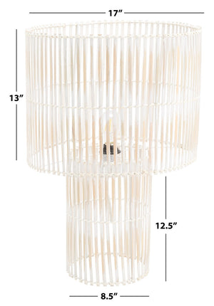 Safavieh Elara Table Lamp White Rattan TBL9015B