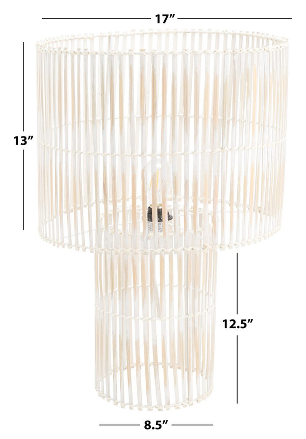 Safavieh Elara Table Lamp White Rattan TBL9015B