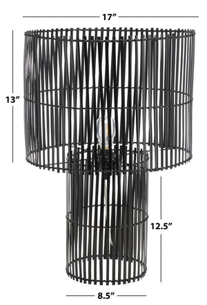 Safavieh Elara Table Lamp Black Rattan TBL9015C